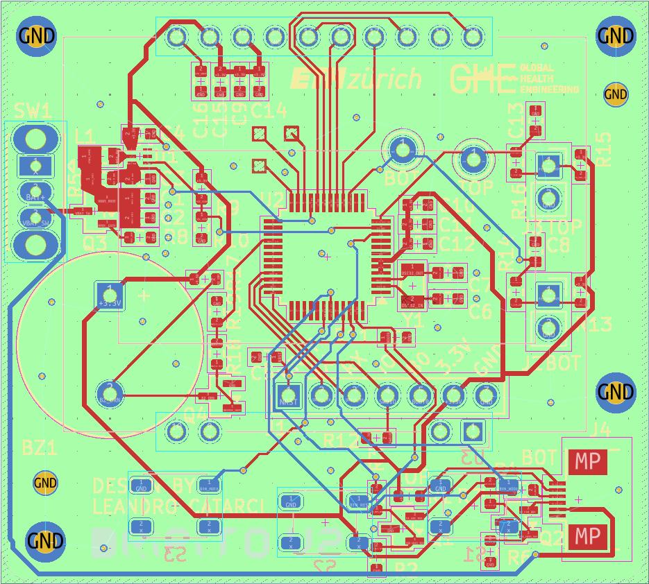 Dripito V2 PCB · F.Cu copper layer routing